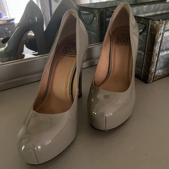 Pour Le Victiore patent leather chunky heel - Picture 3 of 5